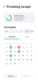 Jeden z ekranów aplikacji. Zdjęcie zawiera widok kalendarza i informacje na temat postępu terapii.